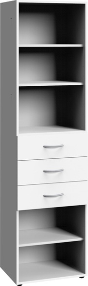 Regal Tür(en) 3 Schublade(n) MODUL Weiss