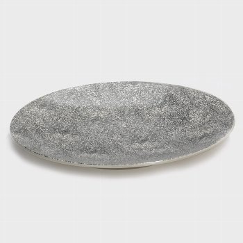 Lambert Servierplatte »Kaori«, (Set, 2 tlg.), Ø 34,5 cm, handgefertig, Krakeleeglasur, schwarz-weiss