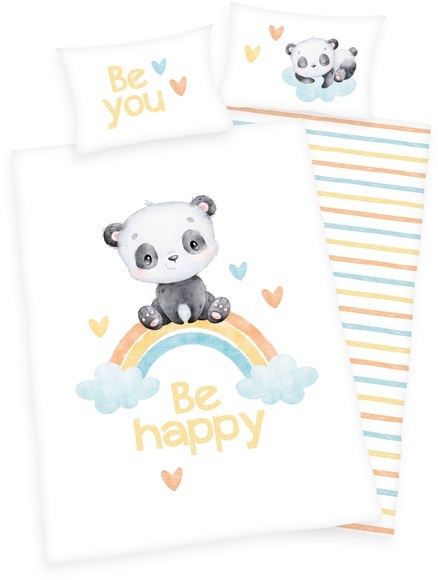 Baby Best Babybettwäsche »Regenbogen Panda«, (2 tlg.), mit liebevollem Motiv