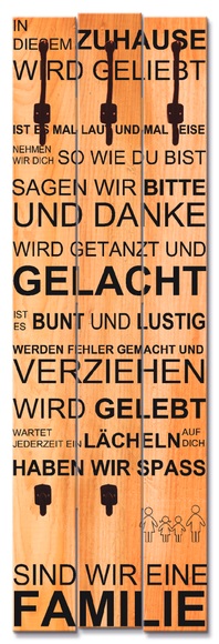 Artland Garderobenpaneel »In diesem Zuhause - braun«