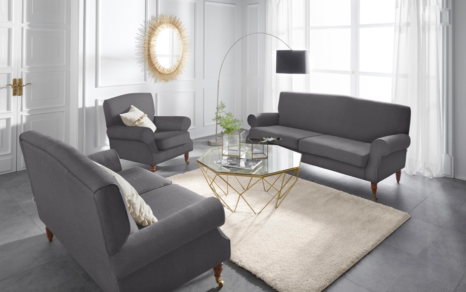 Guido Maria Kretschmer Home&Living 3-Sitzer »Rennes«, in Samtoptik oder Baumwoll-Mix