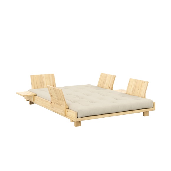 Karup Design Bett »Social Sofa Bed, mit verstellbarem Zubehör, inkl Matratze & Lattenrost«, Bett wahlweise mit 2 oder 4 Rückenlehnen und 2 Ablagen. Mit Matratze