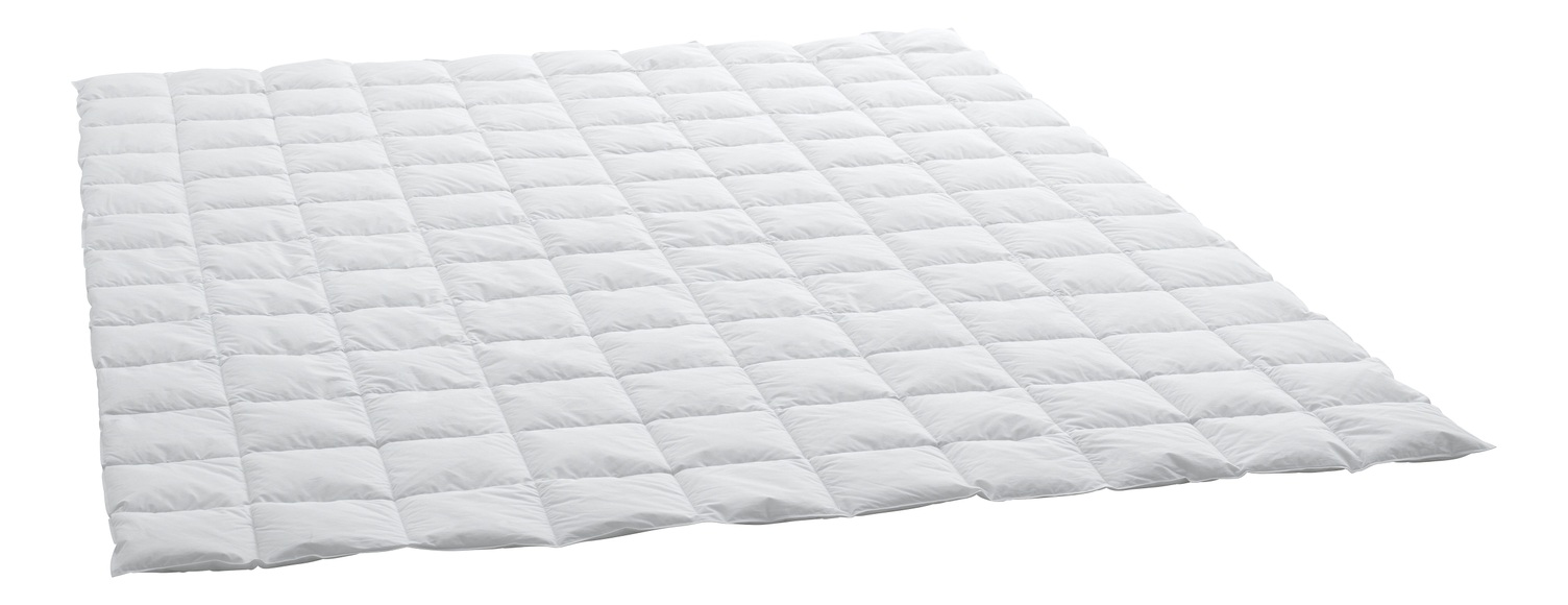 billerbeck Daunenbettdecke »Caro 4-Saisons Basic 90«, extraleicht, Füllung 90% neuen, reinen Entendaunen und 10% Entenfedern, Bezug 100% Baumwolle, soft-touch-finish?, hydrophil und atmungsaktiv, (1 St.), Swiss Made