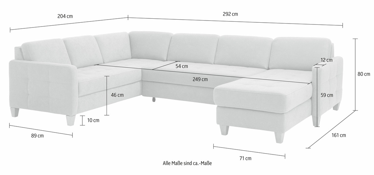 Home affaire Wohnlandschaft »Earl«, wahlweise auch mit Bettfunktion oder Bettfunktion mit Bettkasten
