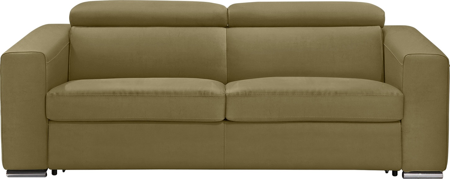 Egoitaliano Schlafsofa »Cabiria«, Sofa inkl. Schlaffunktion, Kopfteile verstellbar, mit Metallfüssen