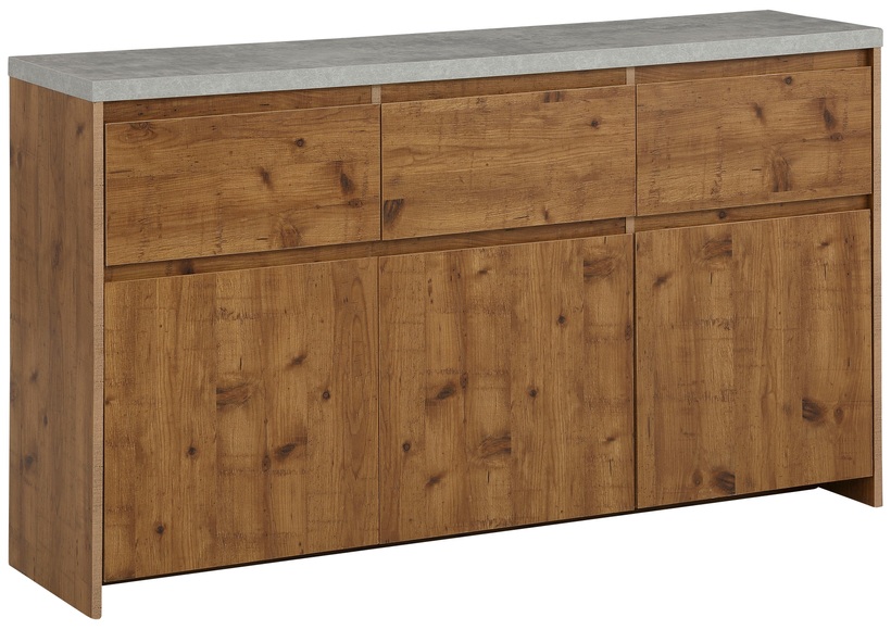 Home affaire Highboard »Maribo«, im modernen Landhaus-Stil, mit schöner Betontopplatte, Breite 140 cm