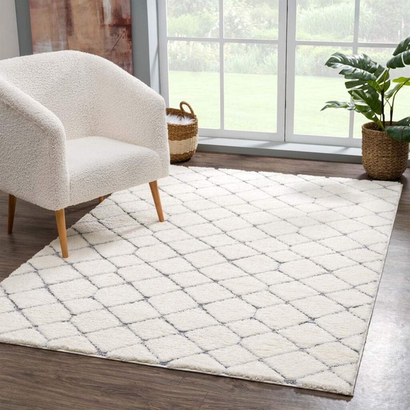Carpet City Hochflor-Teppich »Focus«, rechteckig, 20 mm Höhe, 3D-Optik, Raute-Optik, Wohnzimmer