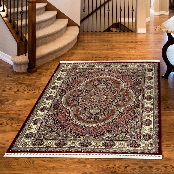 RESITAL The Voice of Carpet Teppich »Hürrem 1021«, rechteckig, 9 mm Höhe, Kurzflor, gewebt, Orient-Optik, mit Fransen, ideal im Wohnzimmer & Schlafzimmer
