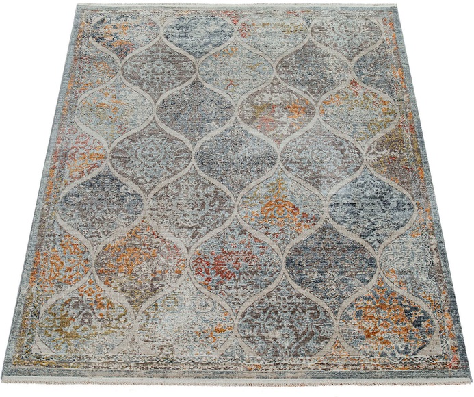 Paco Home Teppich »Pandora 323«, rechteckig, 10 mm Höhe, Kurzflor, Handweb-Optik, Ornamente, mit Fransen, ideal im Wohnzimmer & Schlafzimmer