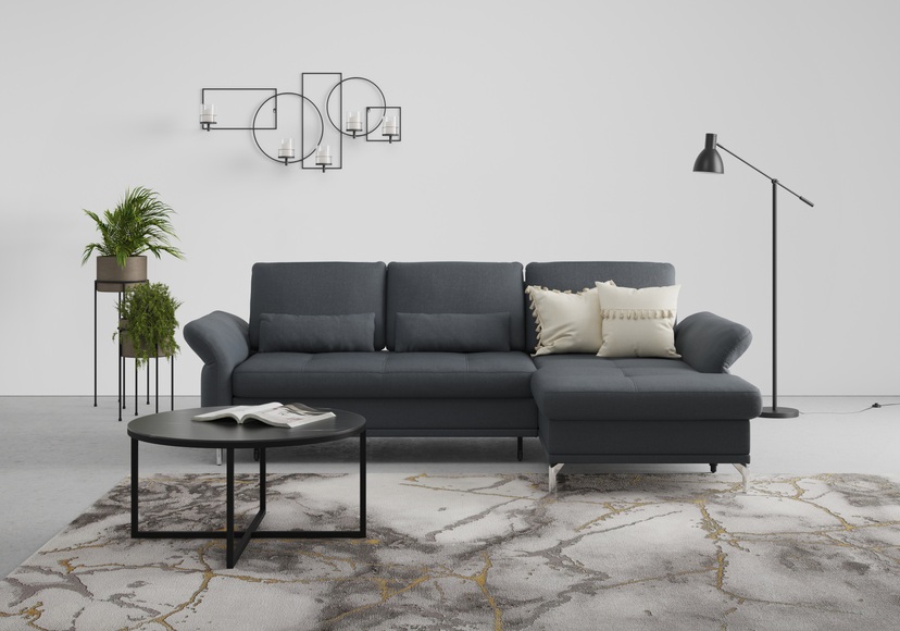 INOSIGN Ecksofa »Palm Beach«, Federkern, mit Sitztiefenverstellung, wahlweise mit Bettfunktion, Bettkasten und Armteilverstellung