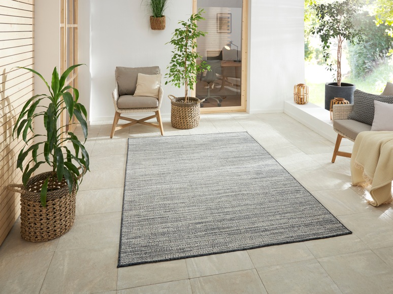 NORTHRUGS Teppich »Mèlange«, rechteckig, 5 mm Höhe, In/- Outdoor geeignet, Wendeteppich, Meliert, Wohnzimmer, Balkon, Terrasse, Garten, Robust, Pflegeleicht, Flachgewebe