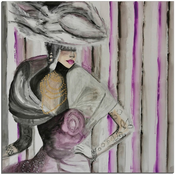 MySpotti Alu-Dibond-Druck »Artfix Lady Violet«, inkl. 3D-Magic Befestigungsset