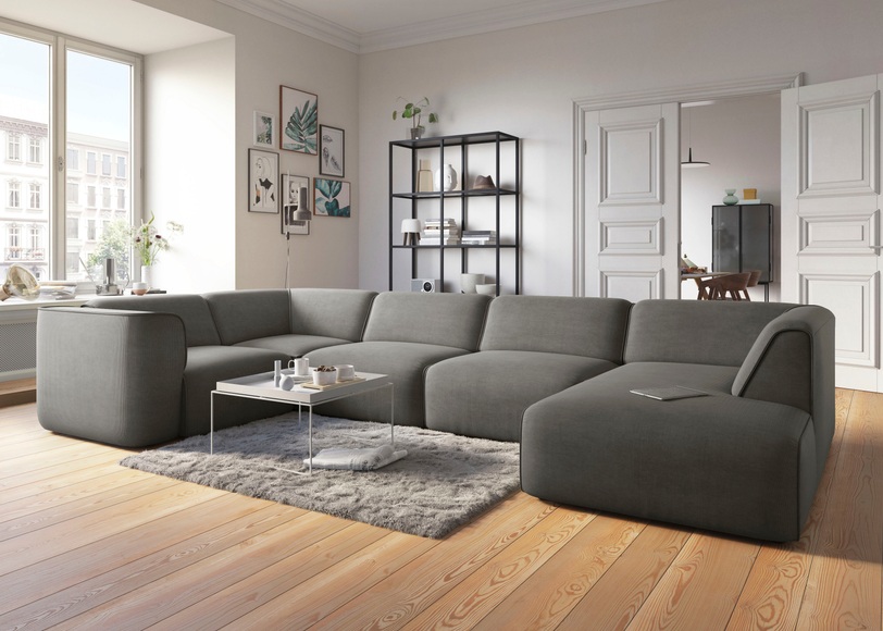 COUCH? Wohnlandschaft »Fettes Polster«, Modulsofa Set, Module einzeln für individuelle Zusammenstellung s. 