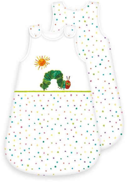 Herding Premium-Schlafsack Raupe Nimmersatt - bunt - Gr.90 cm