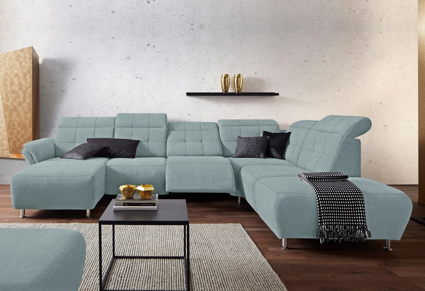 Places of Style Wohnlandschaft »Manhattan«, 2 Sitze mit elektrischer Relaxfunktion, verstellbare Armlehnen