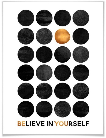 Wall-Art Poster »Believe in Yourself«, Schriftzug, (1 St.)