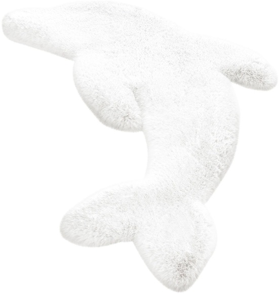 calo-deluxe Kinderteppich »Kids-950«, Motivform, 36 mm Höhe, Kunstfell, Motiv Delphin