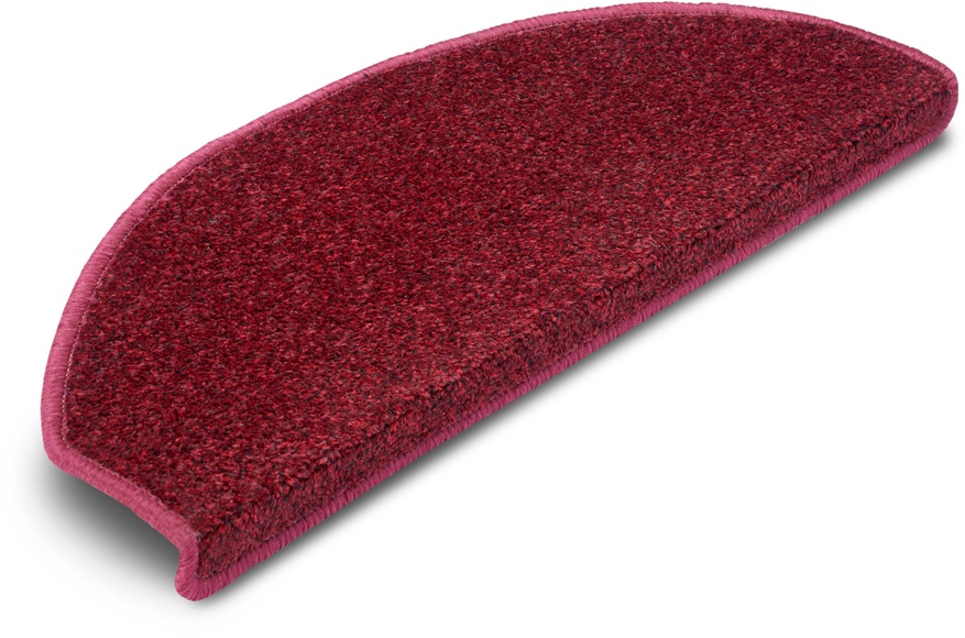 Hanse Home Exclusiv Stufenmatte »Liberty«, halbrund, 7 mm Höhe, Unifarben, Strapazierfähig, Flur, Wohnzimmer, Kräftige Farben, Kettelung, Pflegeleicht, Meliert, Treppe, Gekettelt, Set mit 15 Stufenn