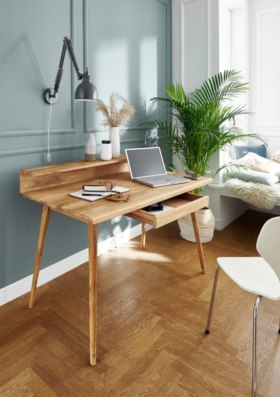 Holzzone Schreibtisch »DIJON«, Massivholz, gut geeignet für das Home Office