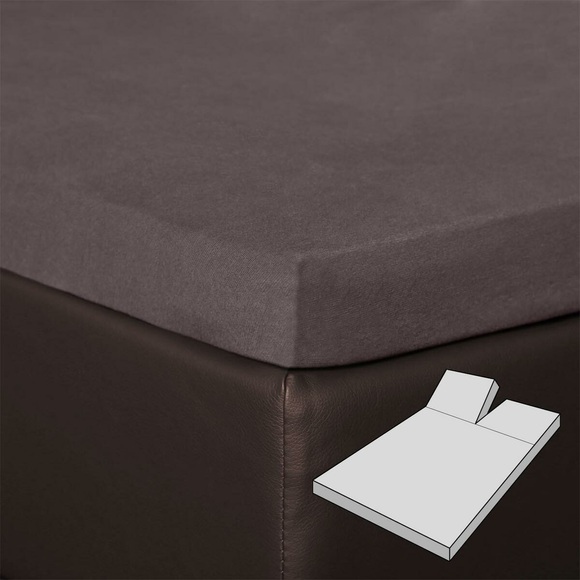 BETTWARENSHOP Spannbettlaken »Multi-Stretch Split-Topper«, (1 St.), für Matratzentopper mit Einschnitt