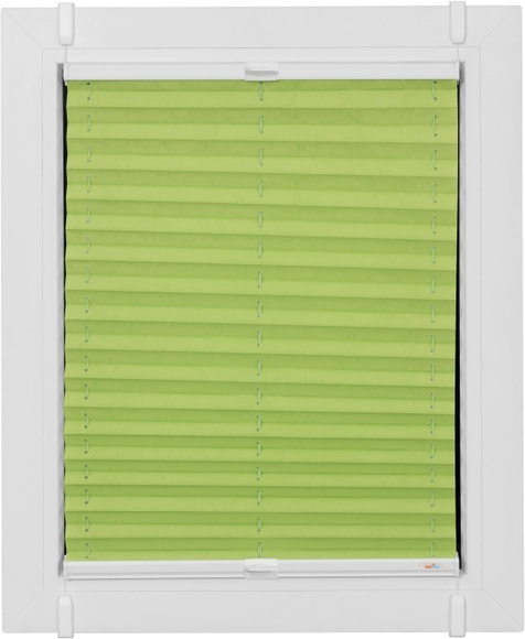 sunlines Plissee »One Size Style Crush«, blickdicht, ohne Bohren, verspannt, Zubehörfarbe weiss, zum Klemmen