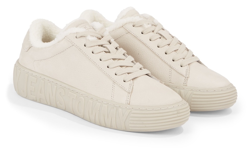 Tommy Jeans Plateausneaker »TOMMY JEANS NEW CUPSOLE LEAT WL«, mit Logo im Plateau