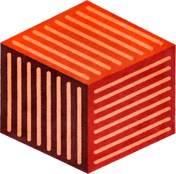 Fussmatte CUBES, ohne Gummirand