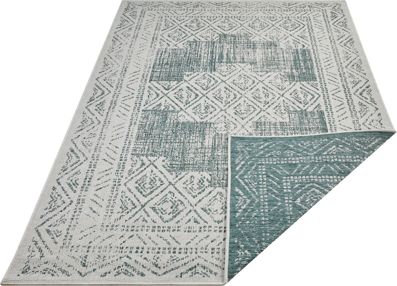 freundin Home Collection Teppich »Gaia«, rechteckig, 5 mm Höhe, In-und Outdoor geeignet, Wohnzimmer, Balkon, Terrasse, Garten, Strapazierfähig und pflegeleicht, Flachgewebe