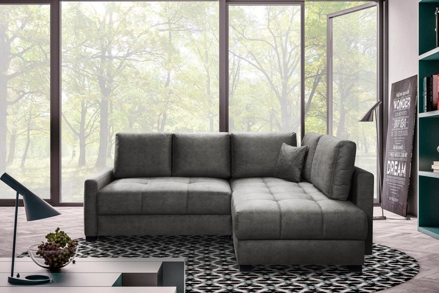 exxpo - sofa fashion Ecksofa »Chester, Boxspring Federkern-Polsterung für super Sitzkomfort, bequem«, (2 St.), L-Form, schmale Armlehnen, Bettfunktion u. Bettkasten