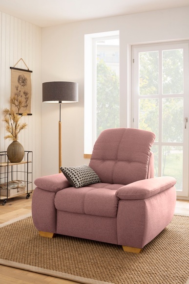 Home affaire Sessel »Lotus Home Luxus«, wahlweise mit Kopfteilverstellung und Aqua Clean-Bezug für leichte Reinigung mit Wasser, bis zu 140 kg belastbar