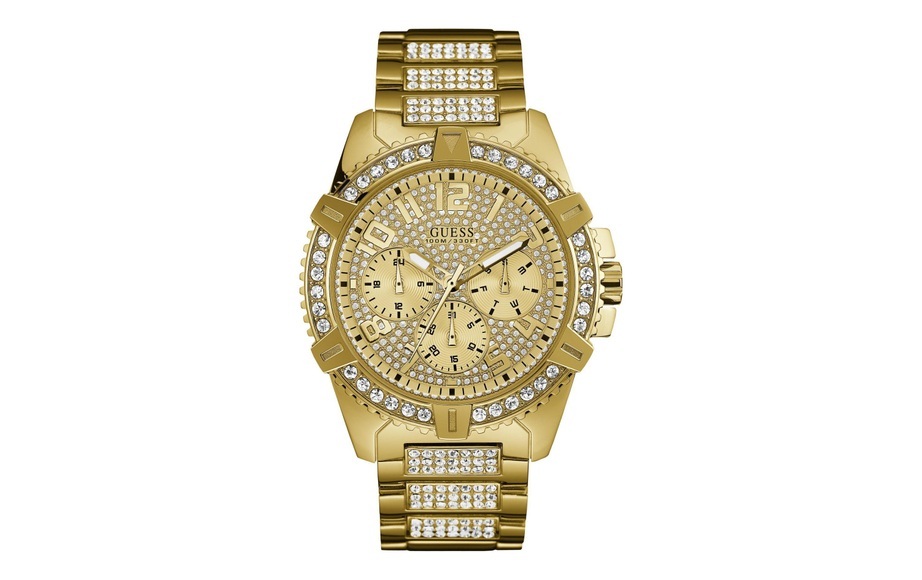 Guess W0799G2 Männer's Sport Gold Ton Armbanduhr Quarz/Edelstahl