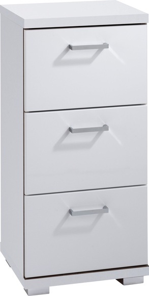 byLIVING Badkommode »Nebraska«, Breite 35 cm, Badezimmerschrank mit Metallgriffen, 3 praktische Schubladen, MDF-Fronten in Hochglanz-Optik