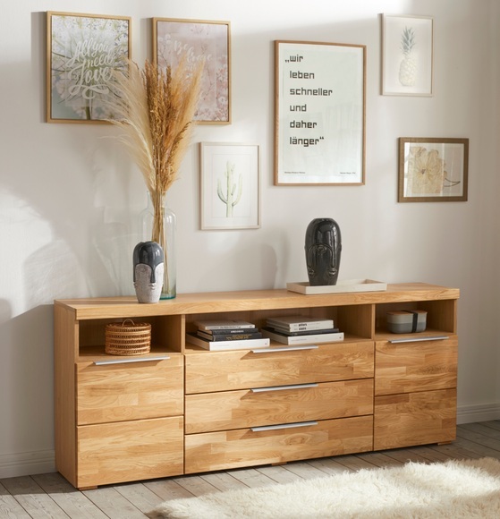 Woltra Sideboard »Murani«, Fronten aus Massivholz