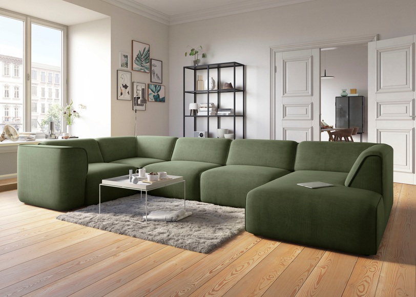COUCH? Wohnlandschaft »Fettes Polster«, Modulsofa Set, Module einzeln für individuelle Zusammenstellung s. 