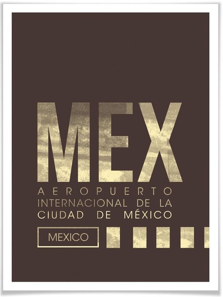 Wall-Art Poster »Wandbild MEX Flughafen Mexico City«, Flughafen, (1 St.), Poster, Wandbild, Bild, Wandposter