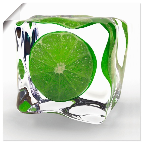 Artland Wandbild »Limette im Eiswürfel«