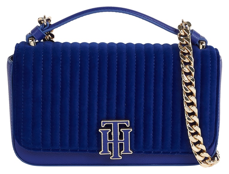 Tommy Hilfiger Umhängetasche »TH OUTLINE CROSSOVER VELVET«, mit goldfarbenen Details