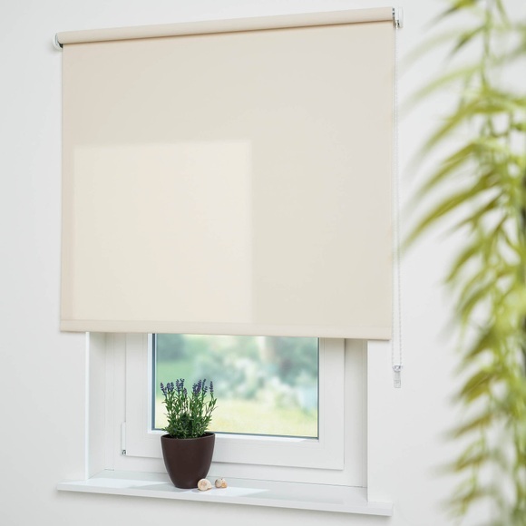Liedeco Seitenzugrollo »Uni«, Lichtschutz, mit Bohren, freihängend, Welle 36 mm stabiler Kettenzug