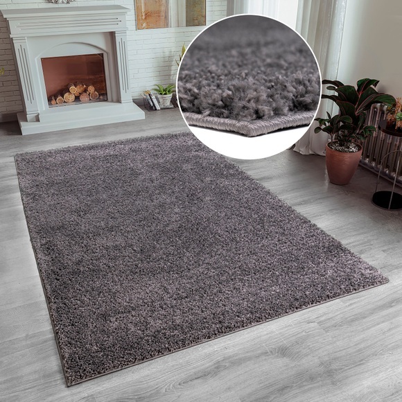 Home affaire Hochflor-Teppich »Shaggy 30«, rechteckig, 30 mm Höhe, Teppich, Uni Farben, besonders weich und kuschelig, ideal im Wohnzimmer & Schlafzimmer