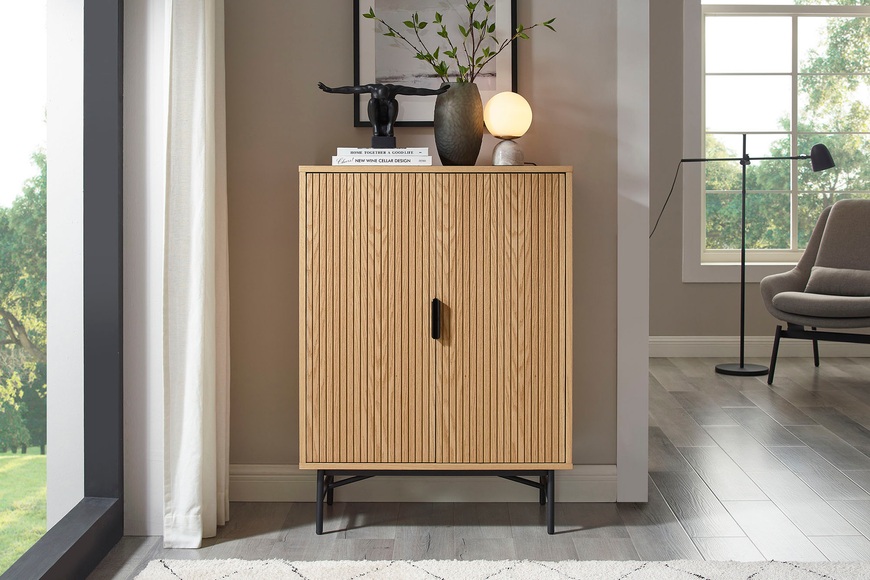 Kommode Flubna natur schwarz 80
