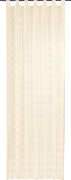 ELBERSDRUCKE Gardine »Karo-Voile«, Schlaufenschal mit Kräuselband Karo-Voile 00 weiss 255x140 cm halbtransparent