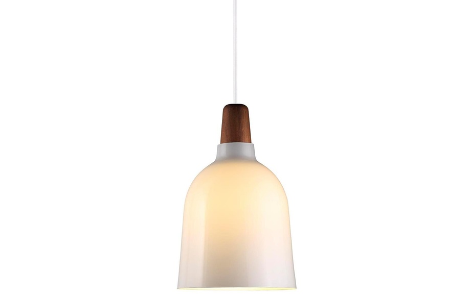 Nordlux Karma 78343012 Pendelleuchte Halogen, LED E27 EEK: abhängig v. Leuchtmittel (A++ - E) 12 W Weiß, Walnuss