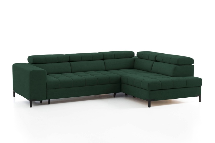 exxpo - sofa fashion Ecksofa, Steppung im Sitzbereich, Wahlweise mit Bettfunktion und Bettkasten, inklusive 5 verstellbaren Kopfstützen