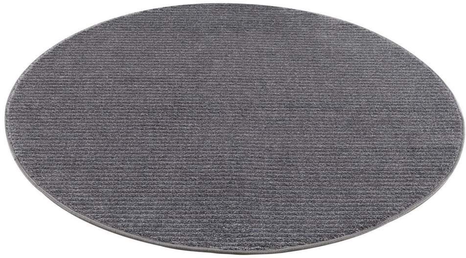 Carpet City Teppich »Fancy«, rund, 12 mm Höhe, Kurzflor, Einfarbig, 3D-Optik, Wohnzimmer