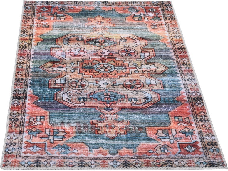 Gino Falcone Teppich »Adara GF 091«, rechteckig, 3 mm Höhe, Flachgewebe, Orient-Optik, Vintage Design, ideal im Wohnzimmer & Schlafzimmer