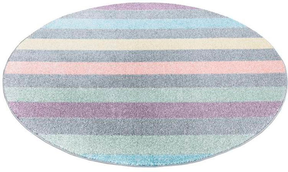 Carpet City Teppich »YOUNG955«, rund, 11 mm Höhe, Bunter Kinderteppich mit Streifen-Muster