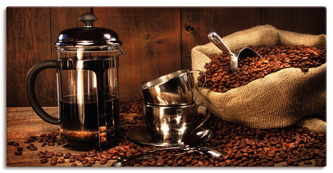 Artland Wandbild »Sack Kaffeebohnen mit Presse«