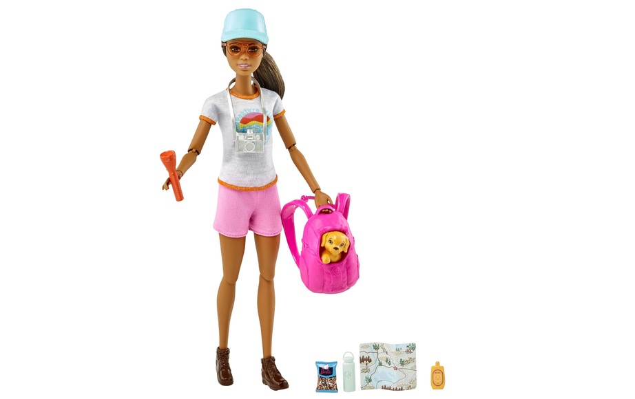 Barbie Wellness Wanderin-Spielset Puppe mit Hund