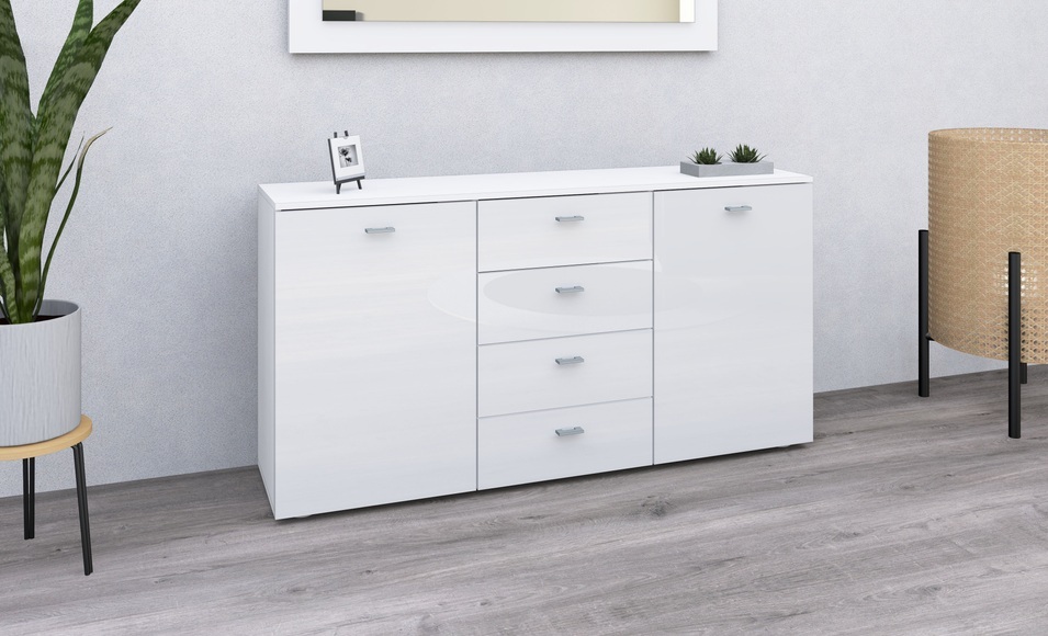 borchardt Möbel Sideboard »Scala, Breite 139 cm,«, höhenverstellbare Einlegeböden, kleine Griffe