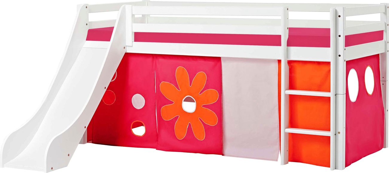 Hoppekids Hochbett, inkl. Rutsche mit Absturzschutzseiten, Matratze und Leiter